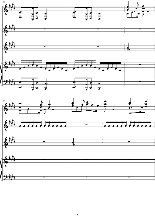 难忘的记忆-钢琴谱(钢琴曲)-音乐作坊5