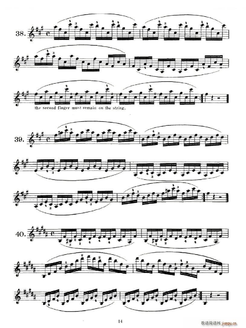 School of Mechanism Op 74（小提琴技巧 作品 74）14
