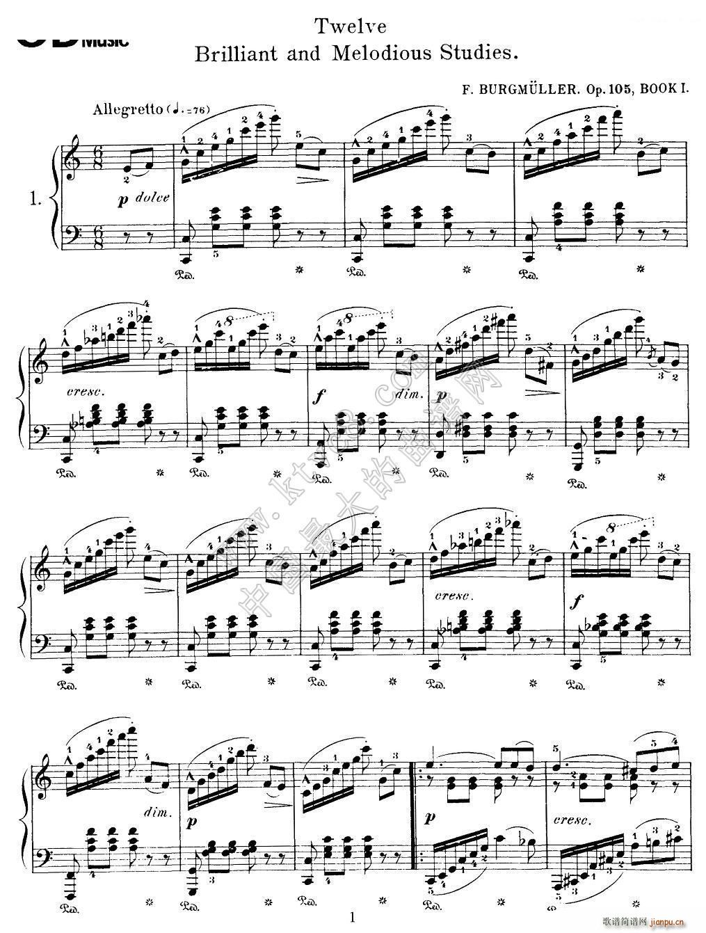 Burgmuller - 12 Brillian and Melodious Studies（1）1