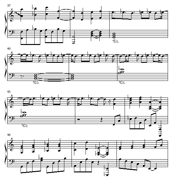 蓝色狂想曲-钢琴谱(钢琴曲)-克莱德曼4