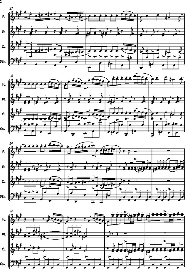 《四小天鹅舞曲》木管四重奏-钢琴谱(钢琴曲)-柴科夫斯基-Peter Ilyich Tchaikovsky2