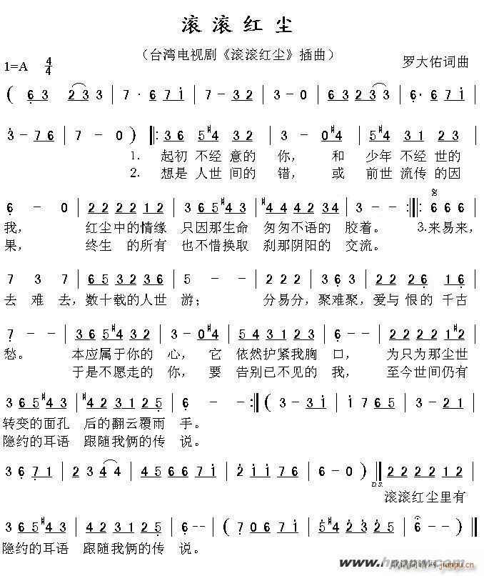 电子琴演奏《滚滚红尘》C调伴奏_陈淑桦1