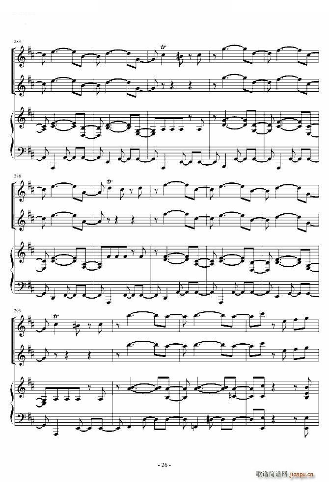《花之圆舞曲》小提琴 钢琴 中提琴_柴科夫斯基 PeterIlyichTchaikovsky26