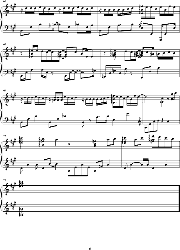 One more time, One more chance PIANO ver.-钢琴谱(钢琴曲)-动漫影视6