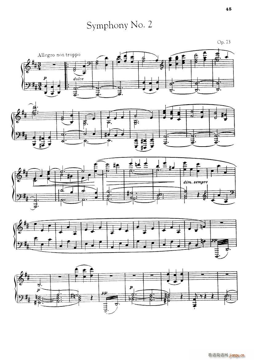 Brahms op 73 Singer Symphonie Nr 2 D Dur1