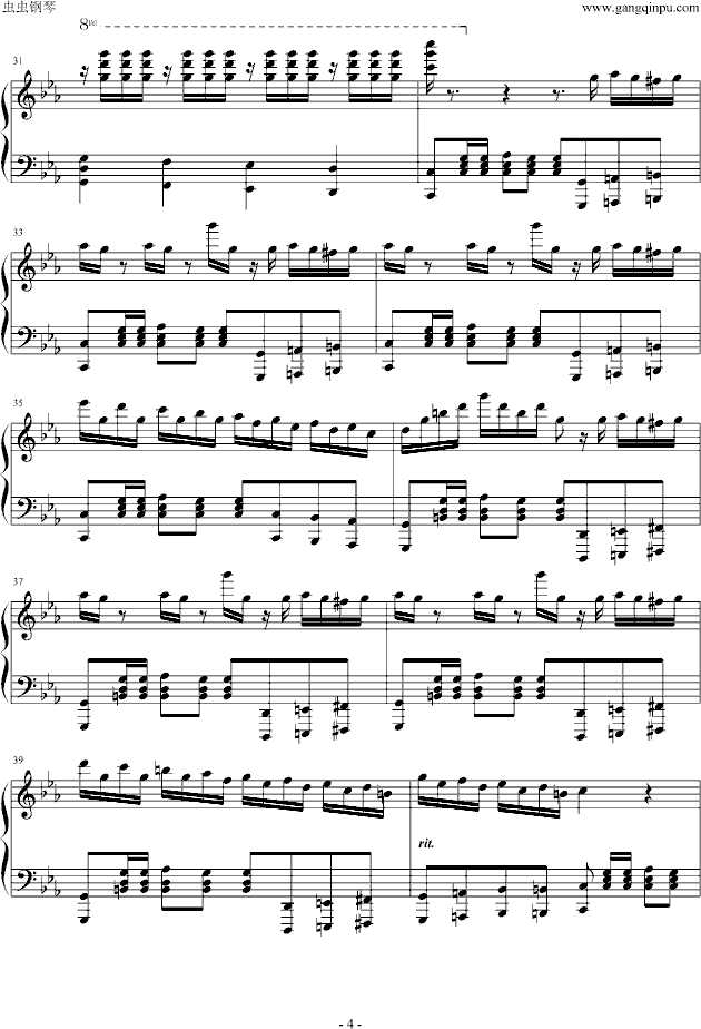 Victory(钢琴独奏）-钢琴谱(钢琴曲)-马克西姆4