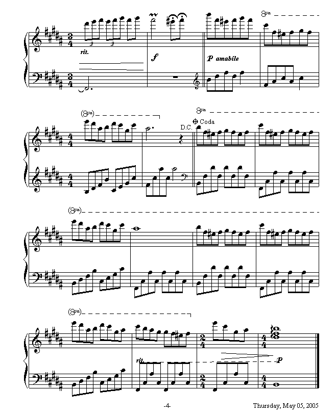 爱的旋律-钢琴谱(钢琴曲)-克莱德曼4