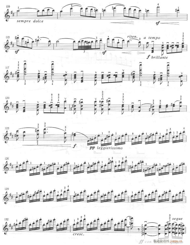 维厄唐《第四协奏曲》(d小调) 第四乐章-提琴2