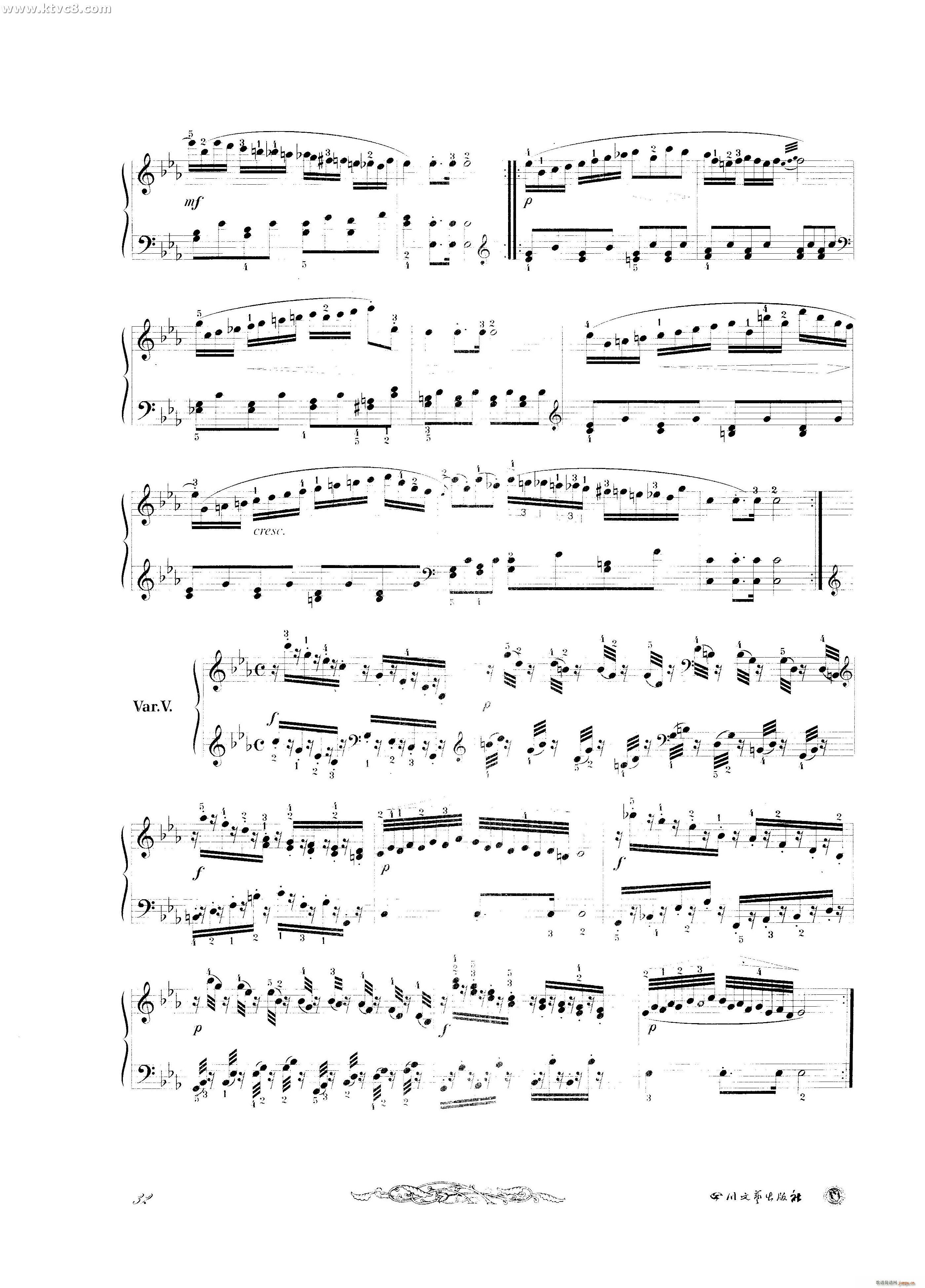 贝多芬钢琴变奏曲集七4