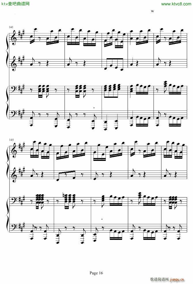 土耳其进行曲 四手联弹 李云迪_周杰伦16