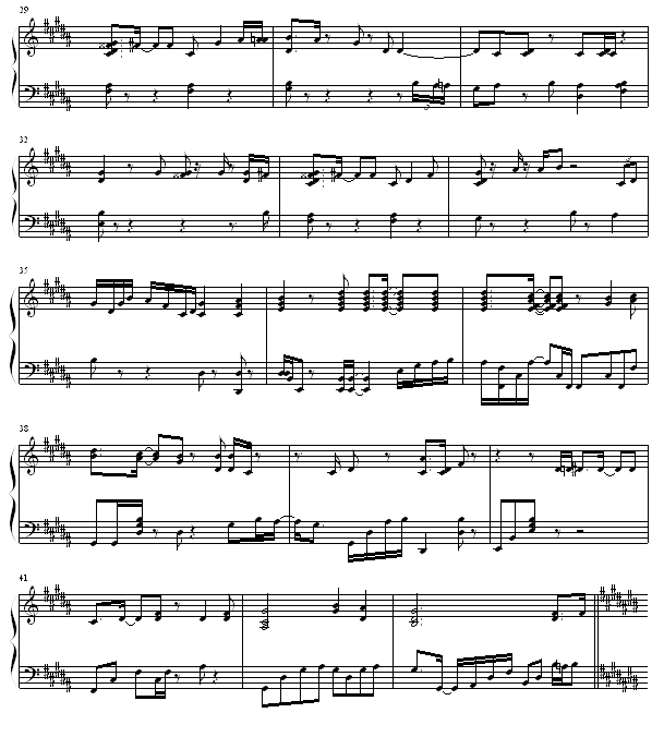 鸟之诗 - ＜完美版＞-钢琴谱(钢琴曲)-动漫影视3