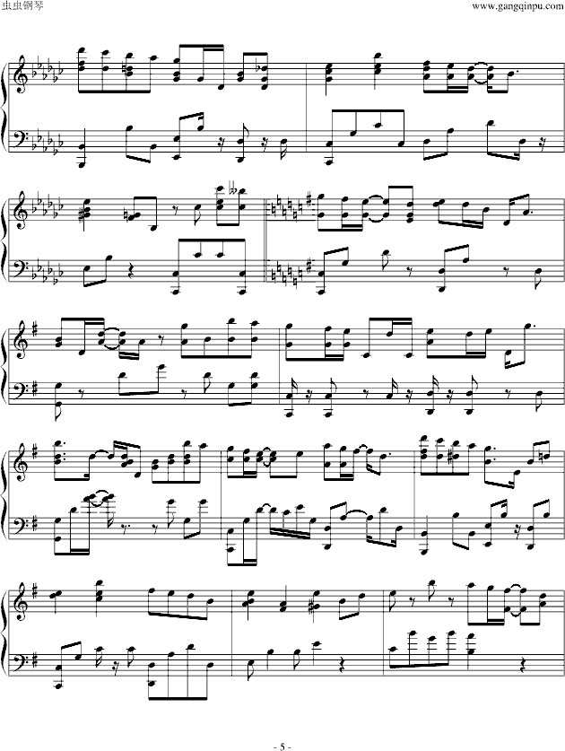 Tonight I feel close to you （仓木麻衣）-钢琴谱(钢琴曲)-孙燕姿5