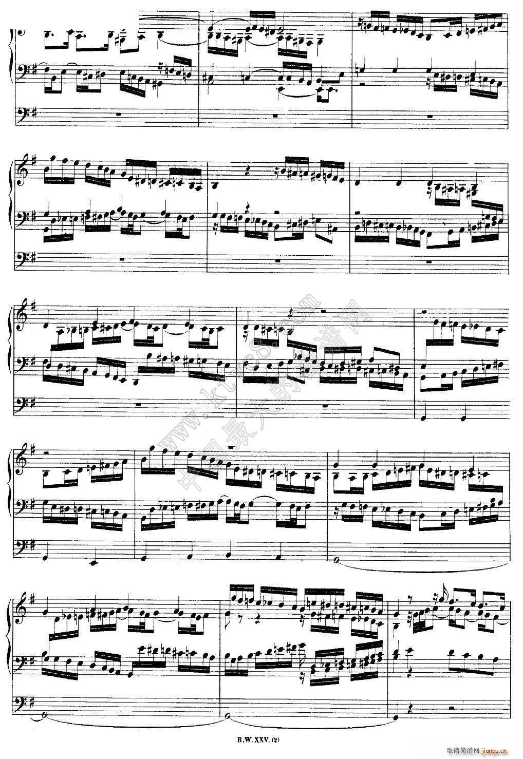 巴赫18首赞美诗前奏曲（15）（双排键电子琴）3