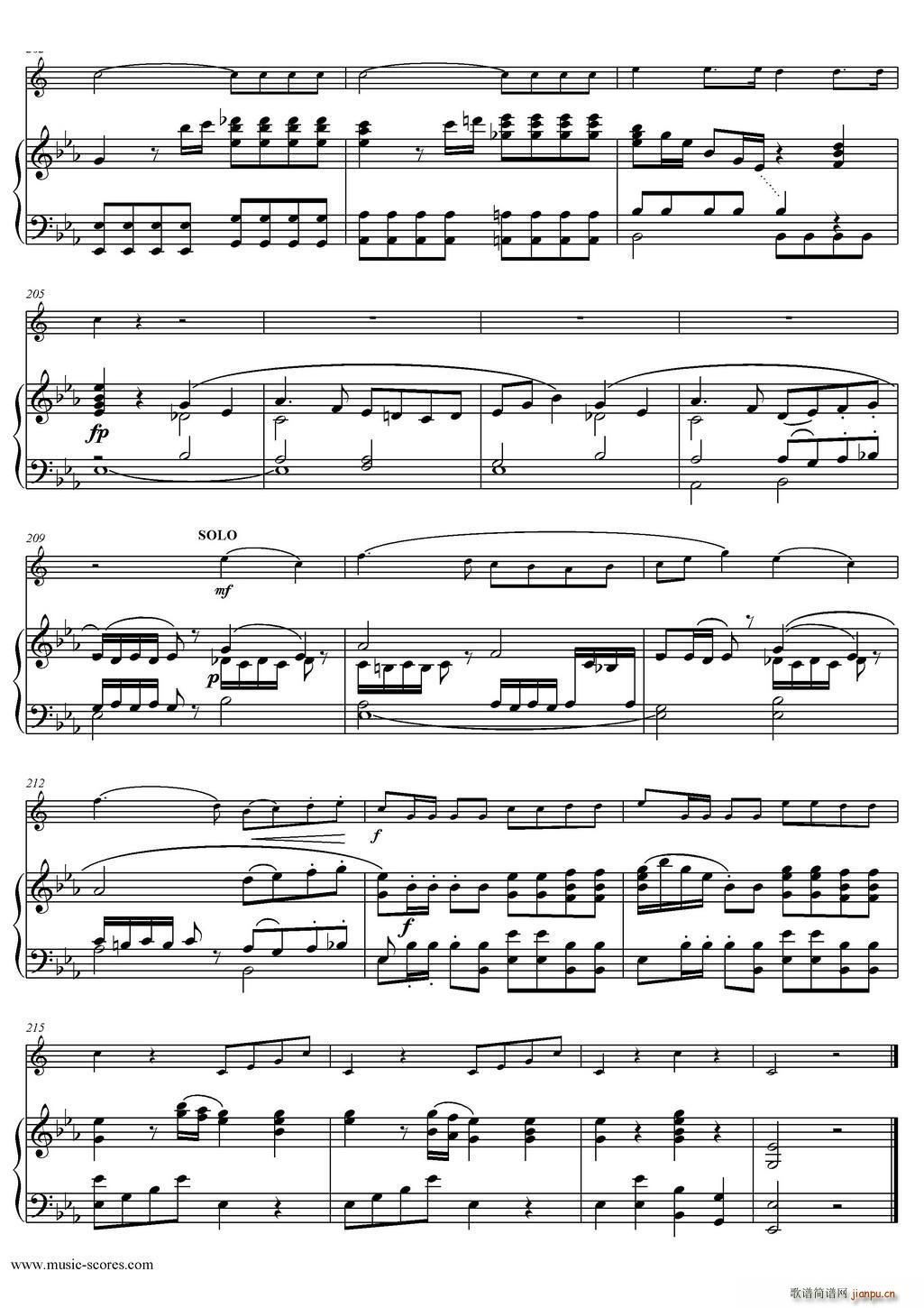 Mozart Concerto KV495 No 4-1st（中音萨克斯 钢琴伴奏）14