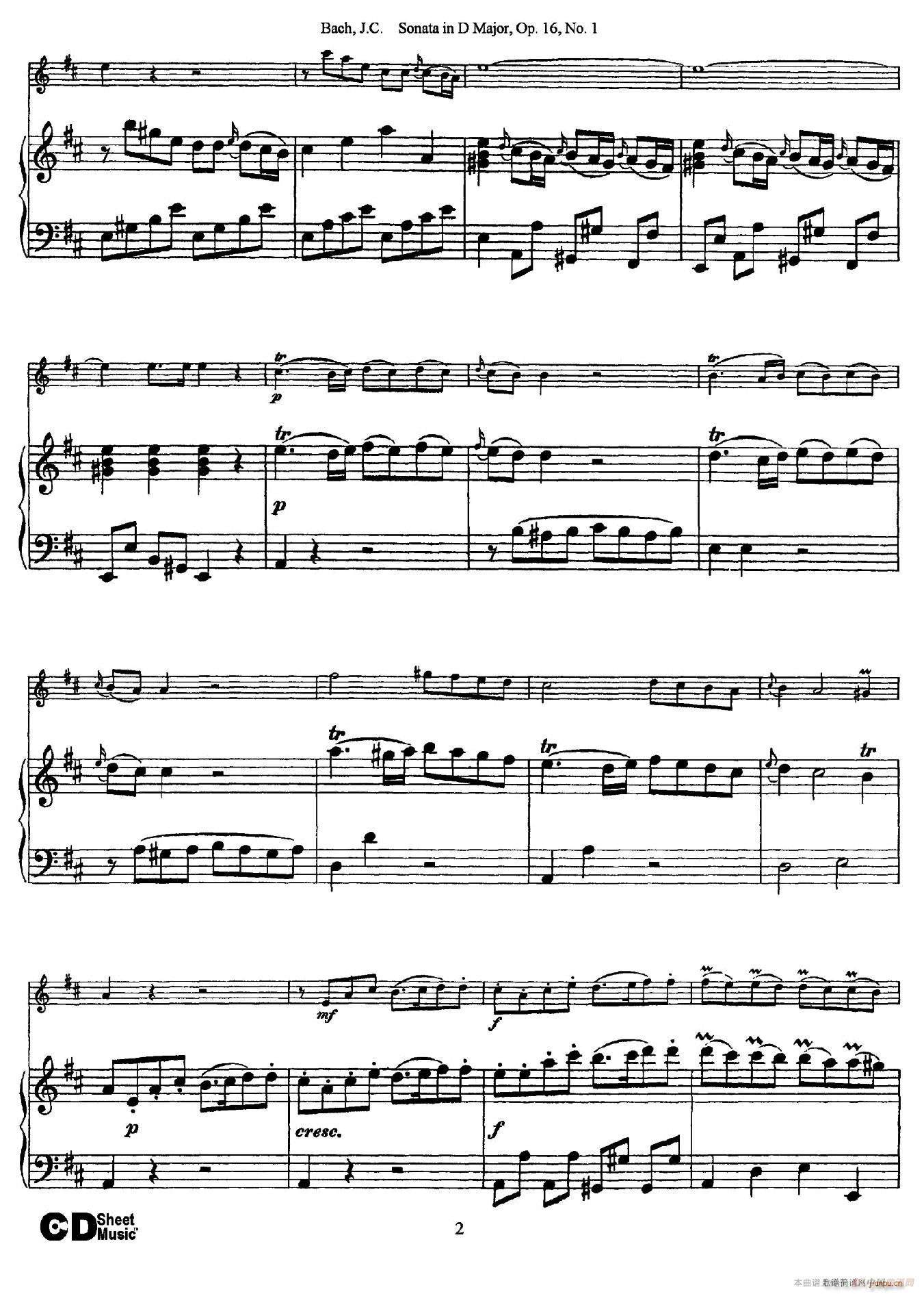Sonata in D Major Op 16 No 1（ 钢琴伴奏）2