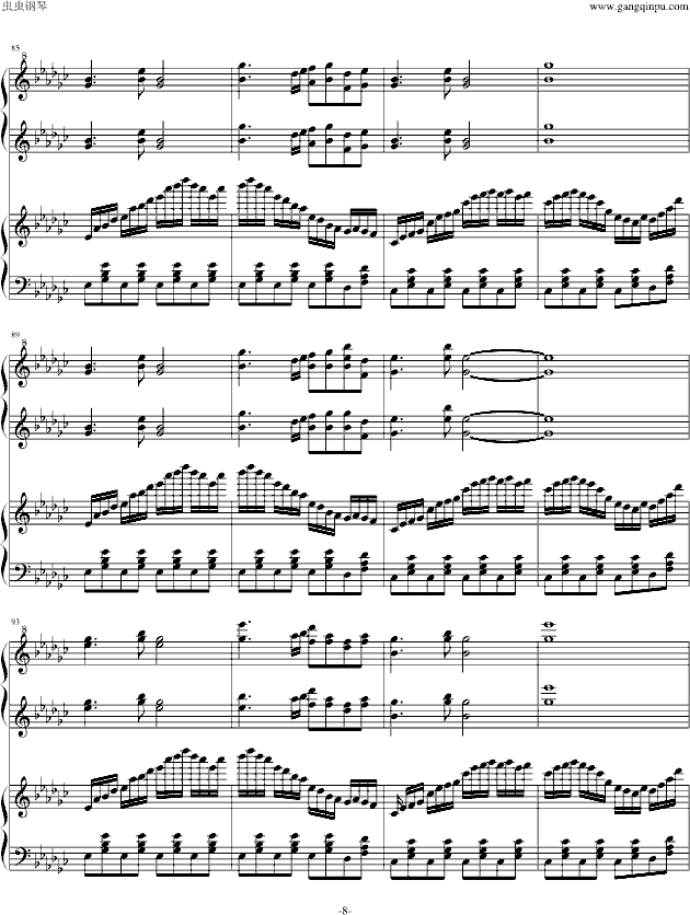 【�|方PROJECT】少女绮想曲-钢琴谱(钢琴曲)-动漫影视8