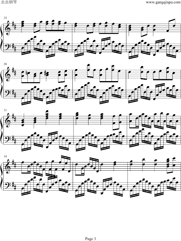 卡农―canon-钢琴谱(钢琴曲)-帕赫贝尔-Pachelbel3