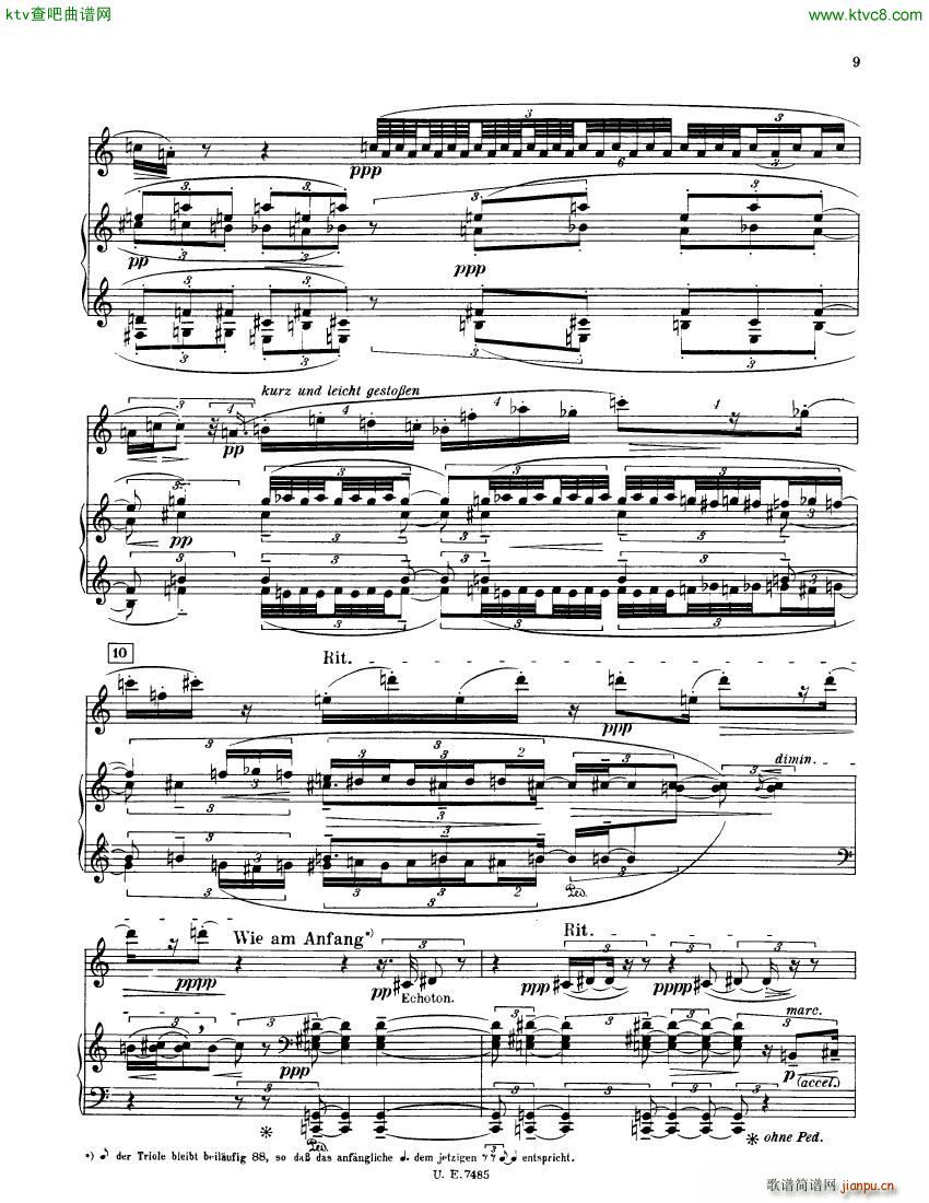 Berg op5 Vier Stücke für kl klavier10