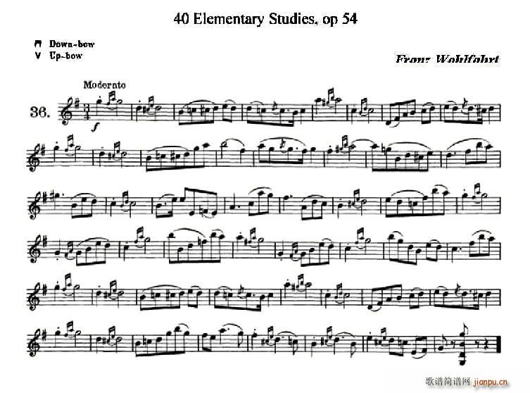 40首小提琴初级技巧练习曲之361
