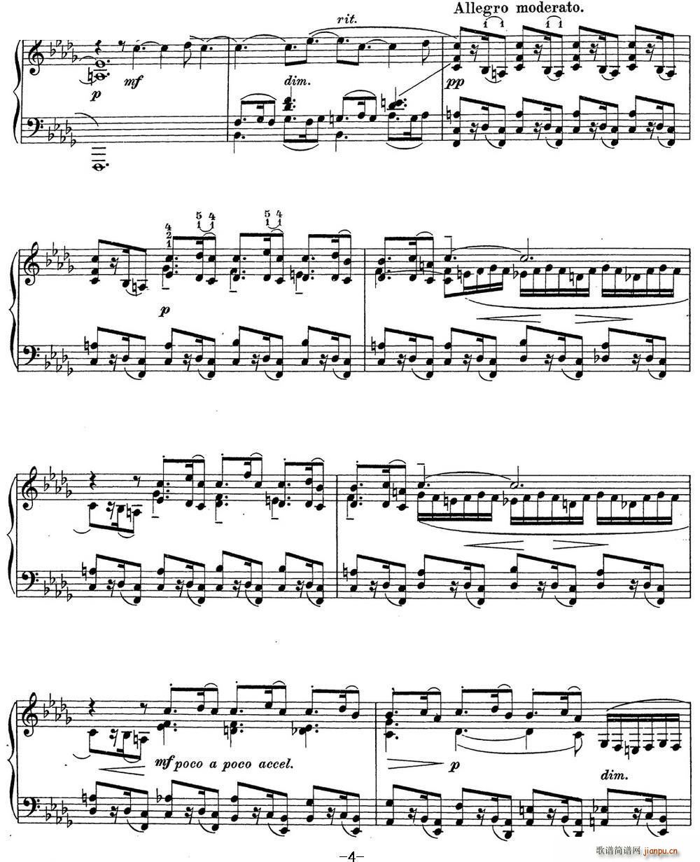 拉赫玛尼诺夫 钢琴前奏曲13 降B小调 Op 32 No 23