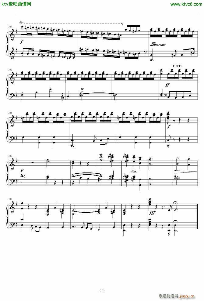 e小调钢琴协奏曲 乐之琴简易钢琴版_肖邦 chopin14