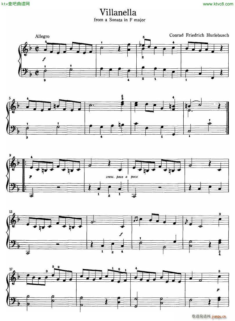 Hurlesbusch Villanella from a Sonata in F Major1