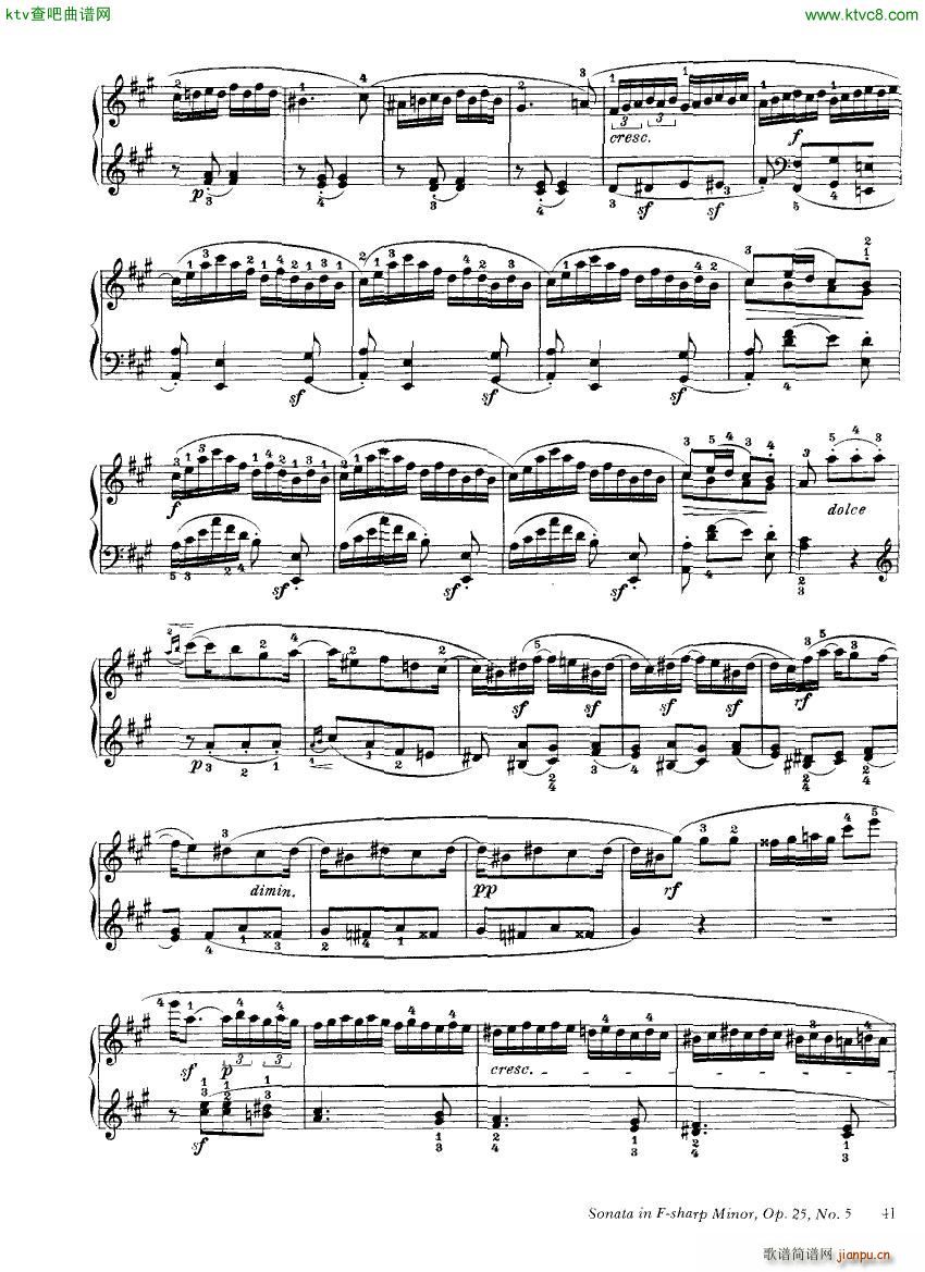 Clementi 25 5 Sonata Fsharp minor3