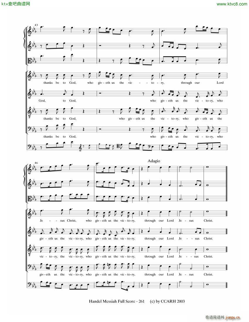 G F Handel Messiah Open Score 七20
