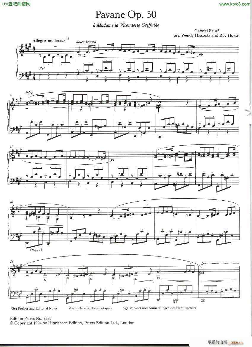 Faure 050 Pavane arr piano solo H Hiscocks1