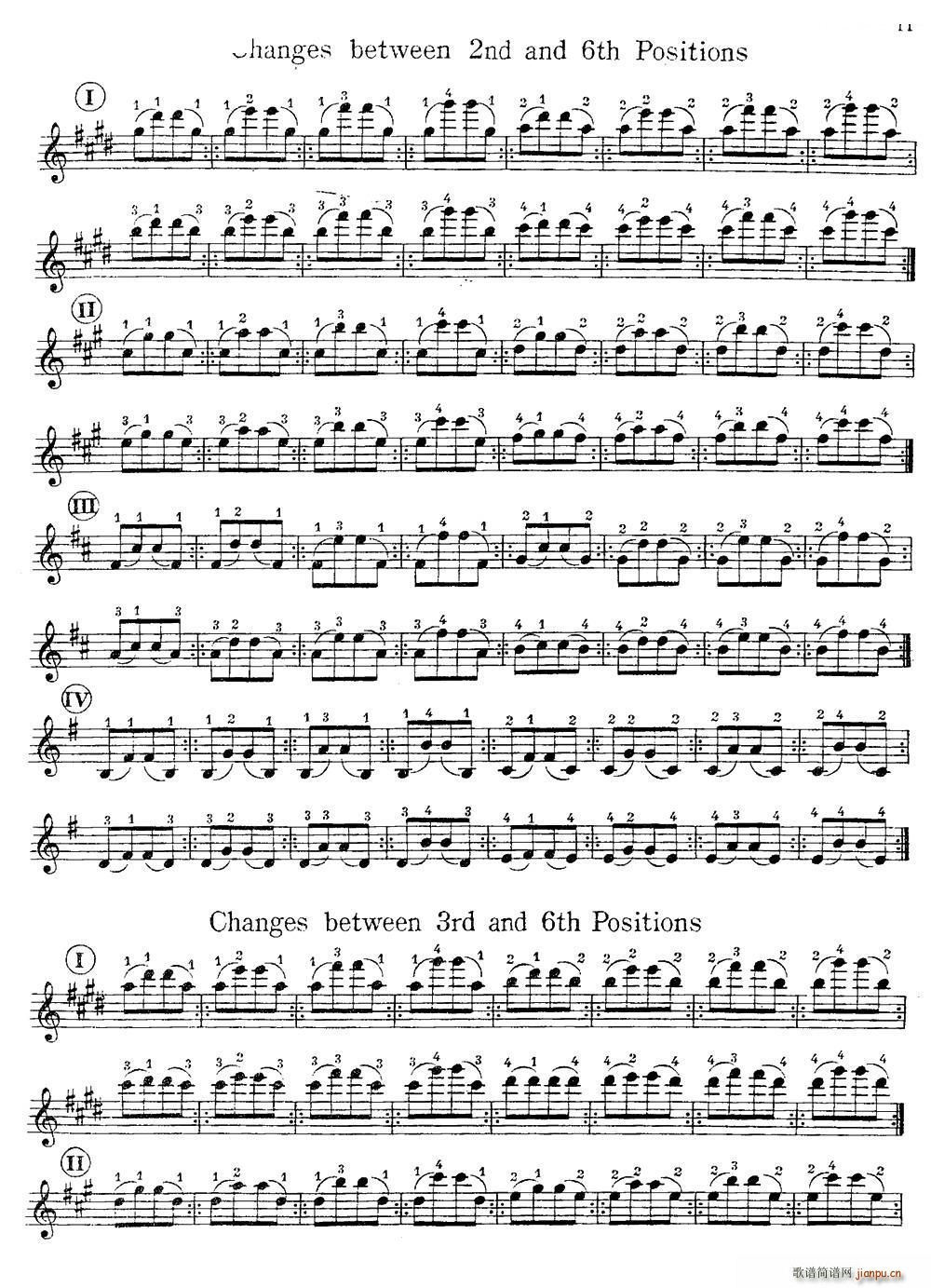 小提琴换把练习曲（第二部分）1