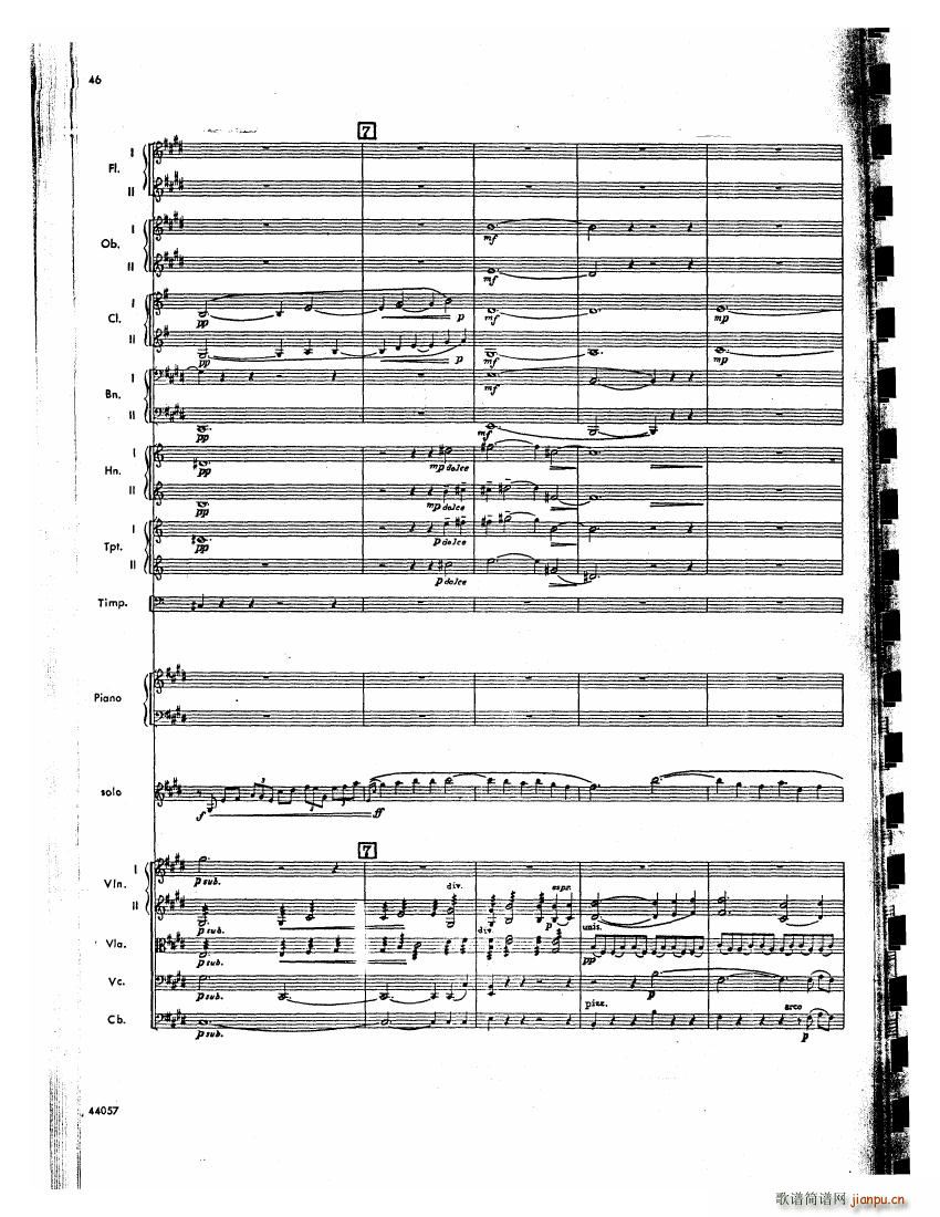 Barber op 14 Violin Concerto Score 二5