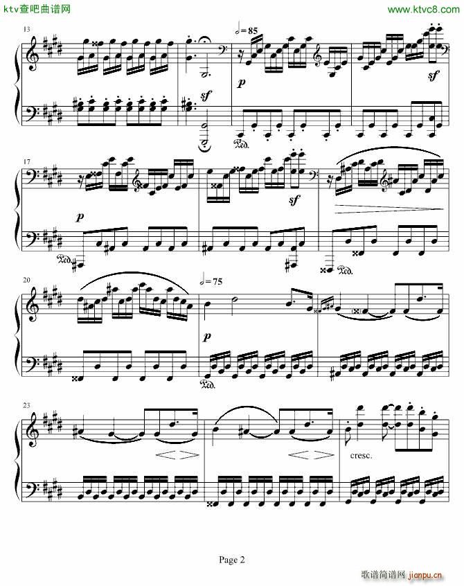 月光奏明曲 作品27之2_贝多芬 beethoven2