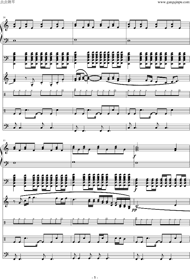 频率（伴奏）-钢琴谱(钢琴曲)-苏打绿5