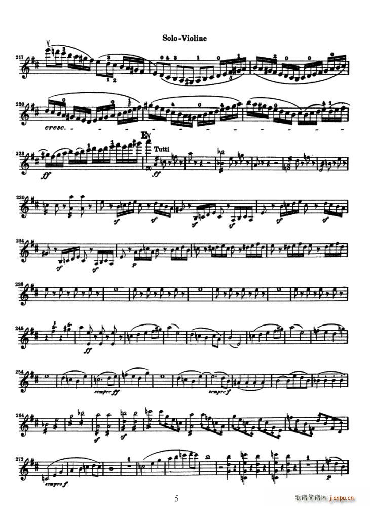 Konzert fur Violine（贝多芬小提琴协奏曲）5