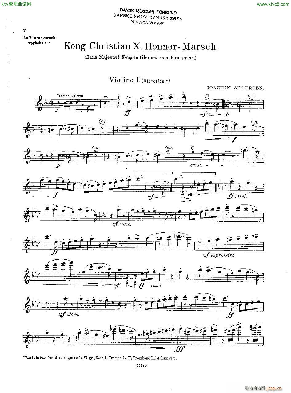Andersen Kong Christian X Honn rmarsch orch2