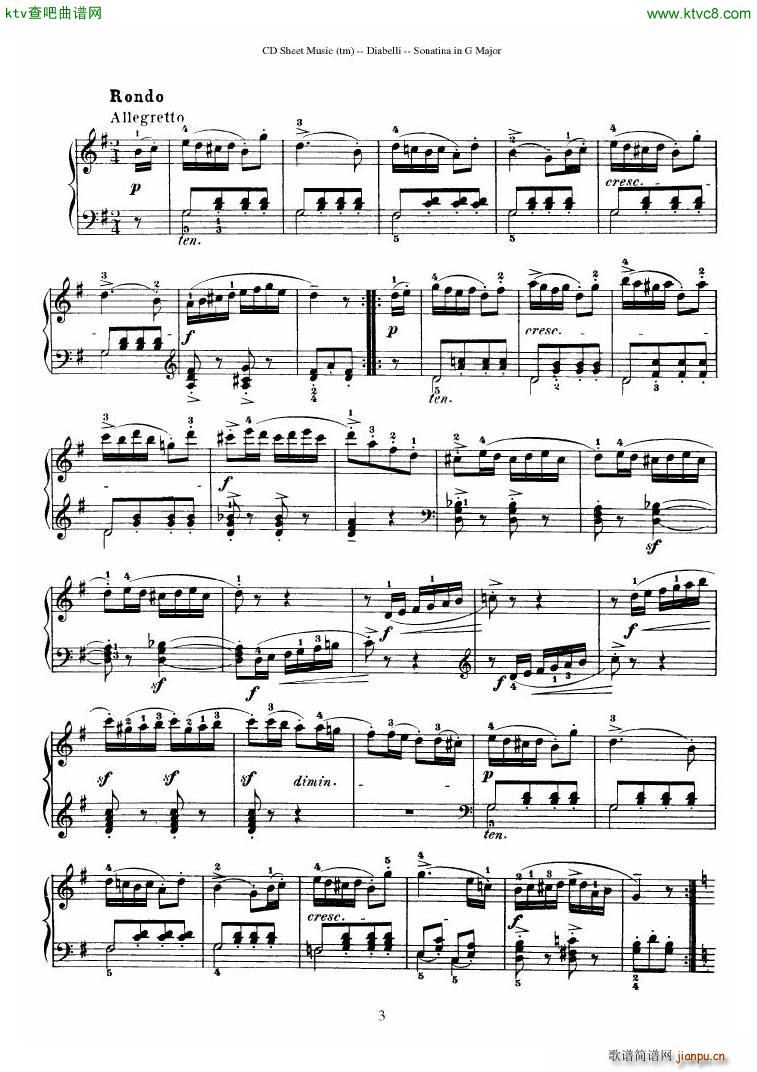 Diabelli Sonatinas Op 151 No 1 4 23P3