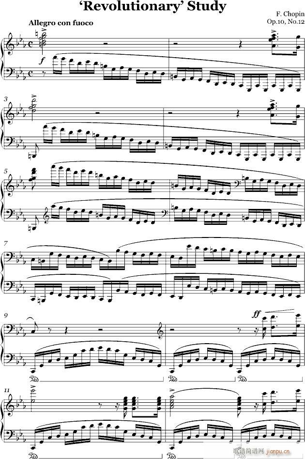 革命练习曲Op.10, No.12_肖邦-chopin1