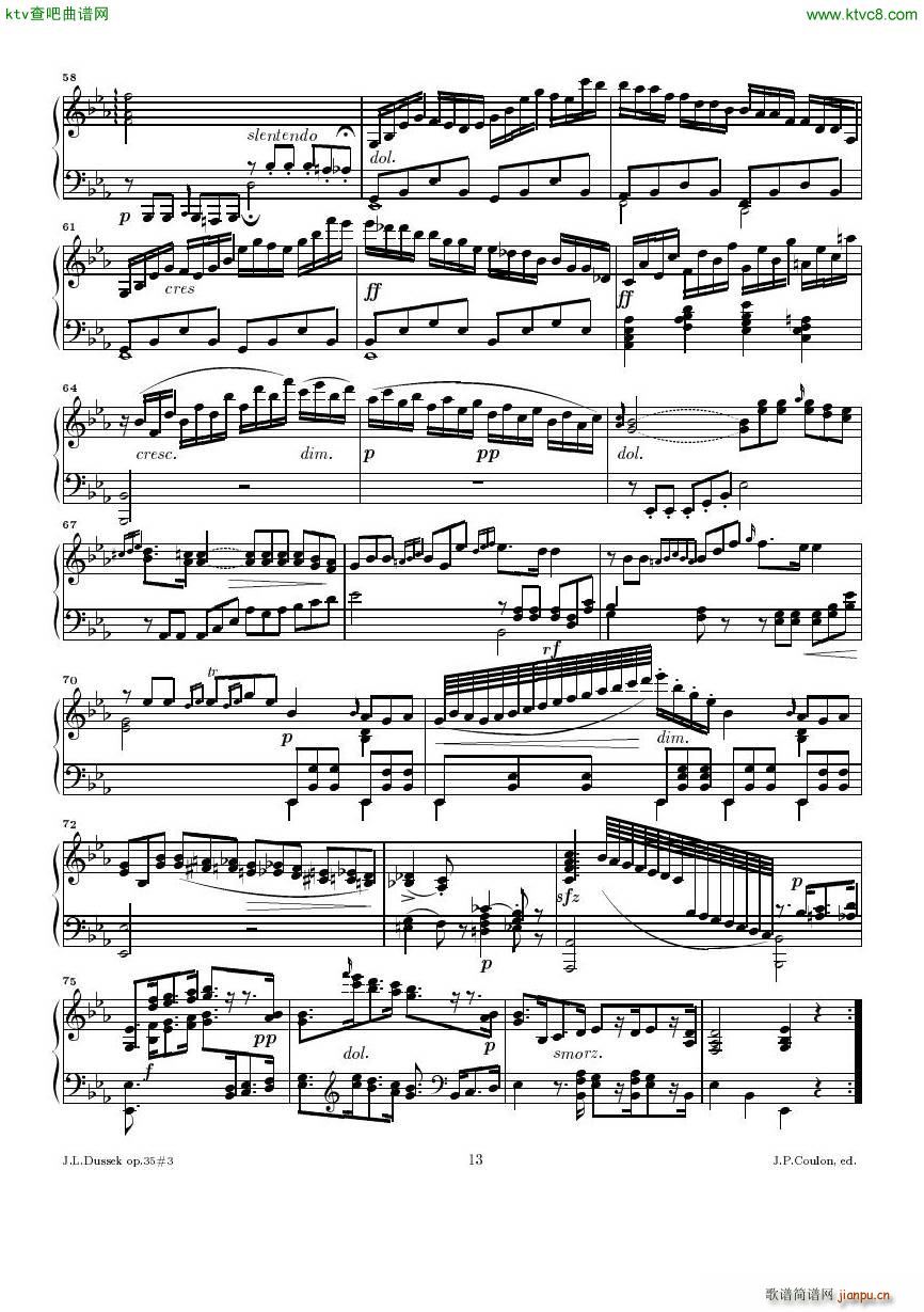 Dussek Sonate No13 op35 No313