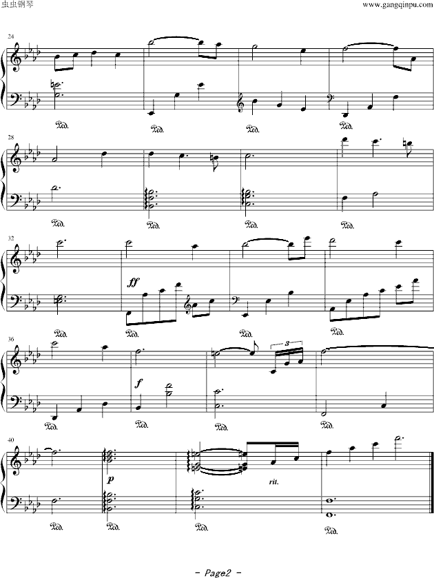 哀のテ�`マB-钢琴谱(钢琴曲)-名侦探柯南2
