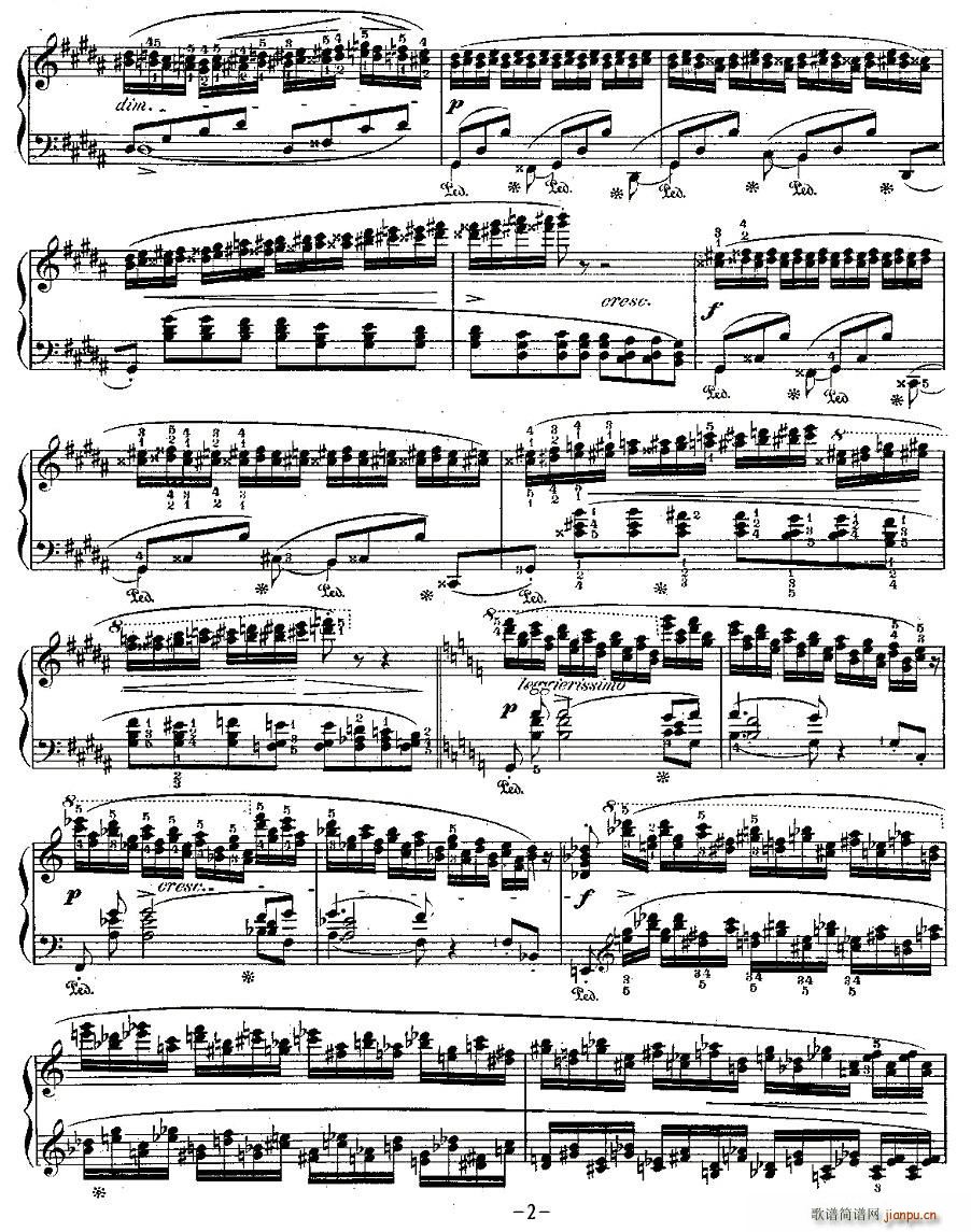 肖邦钢琴练习曲，Op.25之六2