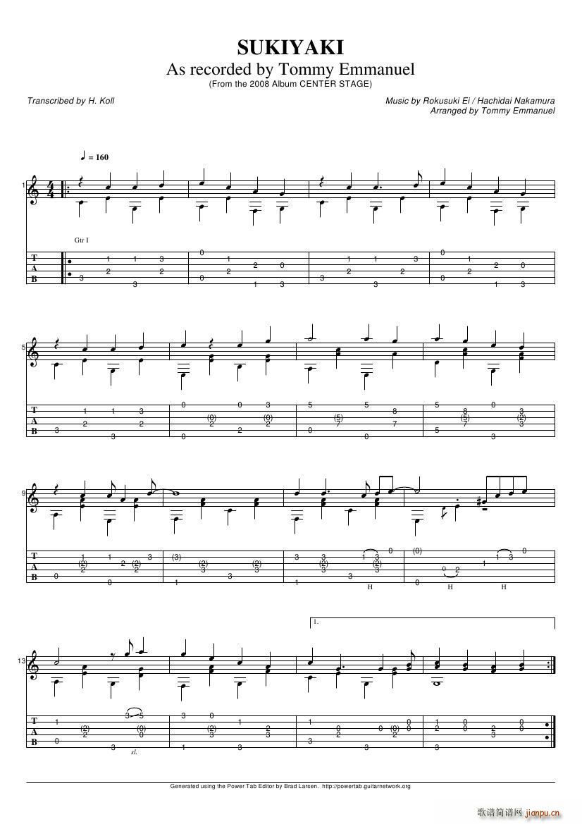 tommy emmanuel sukiyaki 21