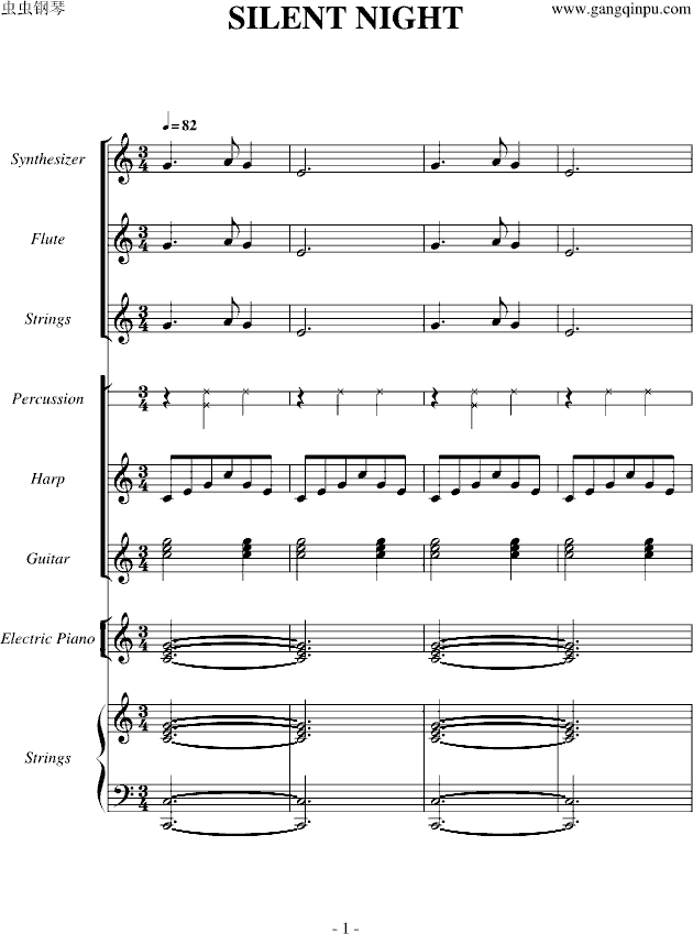 SILENT NIGHT-钢琴谱(钢琴曲)-未知分类1