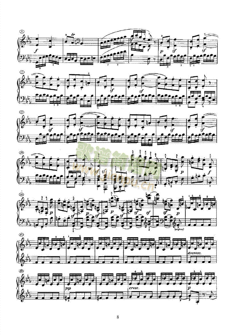 奏鸣曲(Opus27 Nr.1) 键盘类 钢琴8