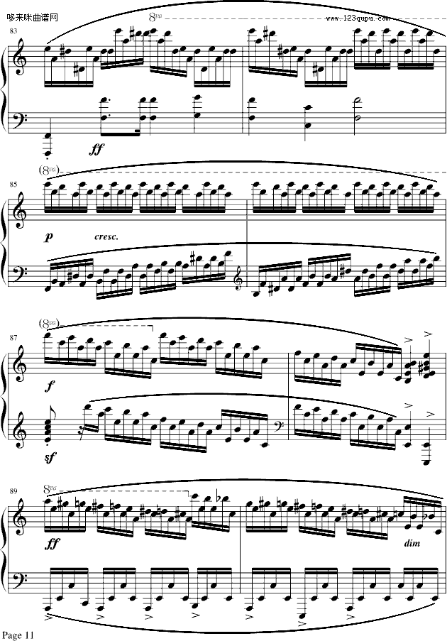 肖邦冬风练习曲-戈原版-肖邦11