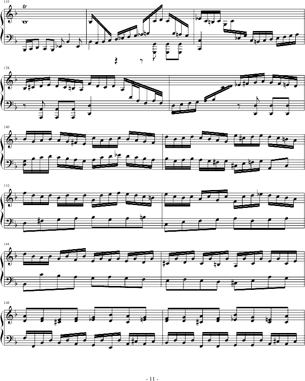 巴赫第一键盘（钢琴）乐协奏曲（第一乐章）11