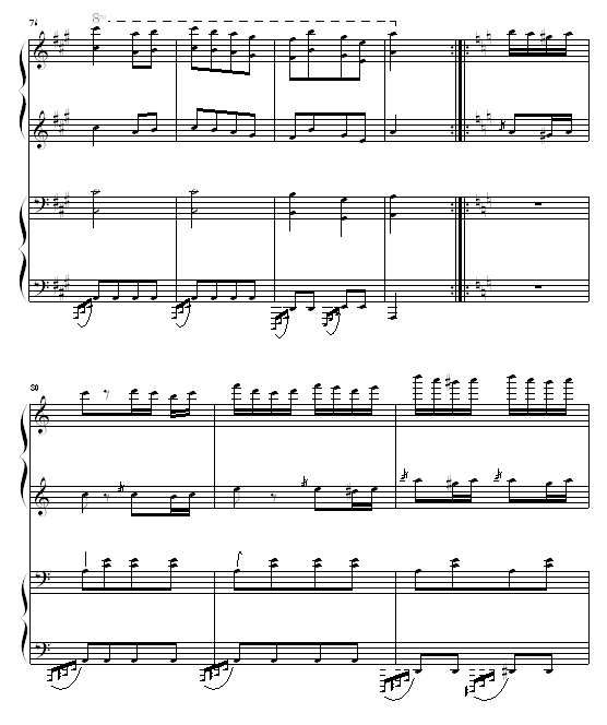 土耳其进行曲四手联弹12
