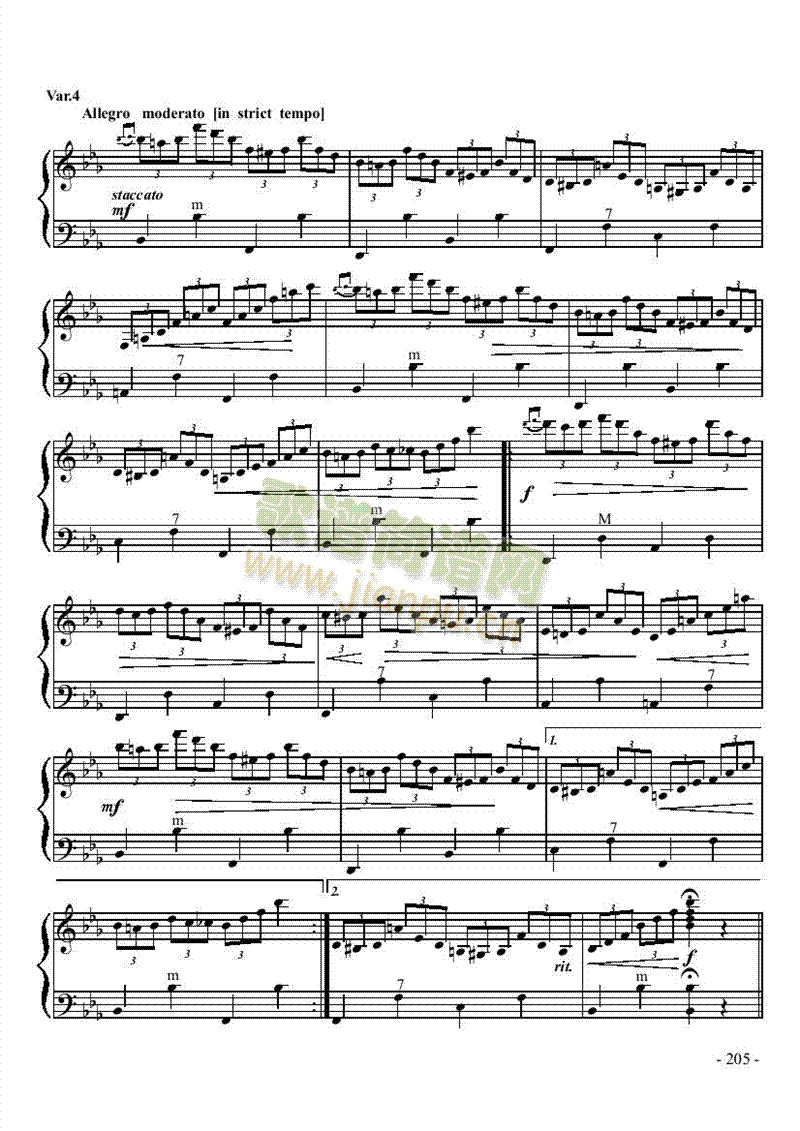 八级乐曲《乌克兰主题变奏曲》 键盘类 手风琴5