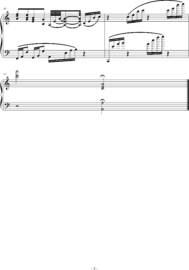 动画片《橙路》原声钢琴曲Missing5