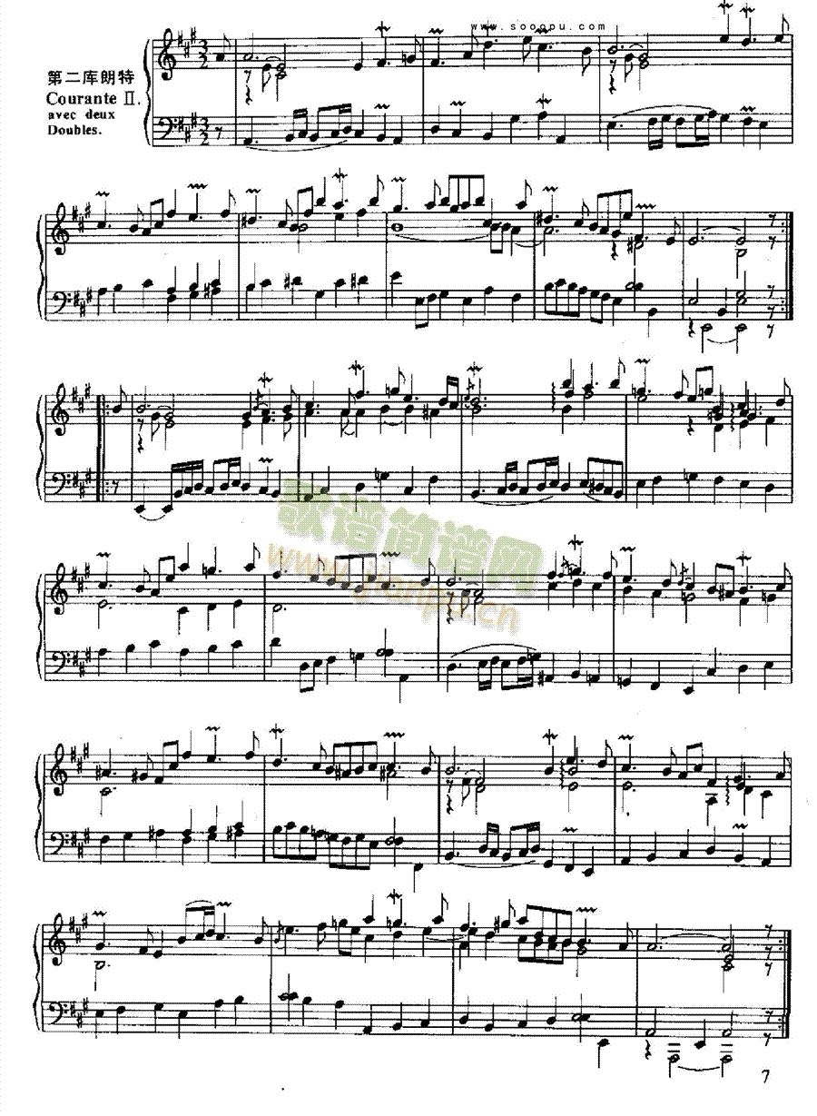 六首英国组曲 键盘类 钢琴6
