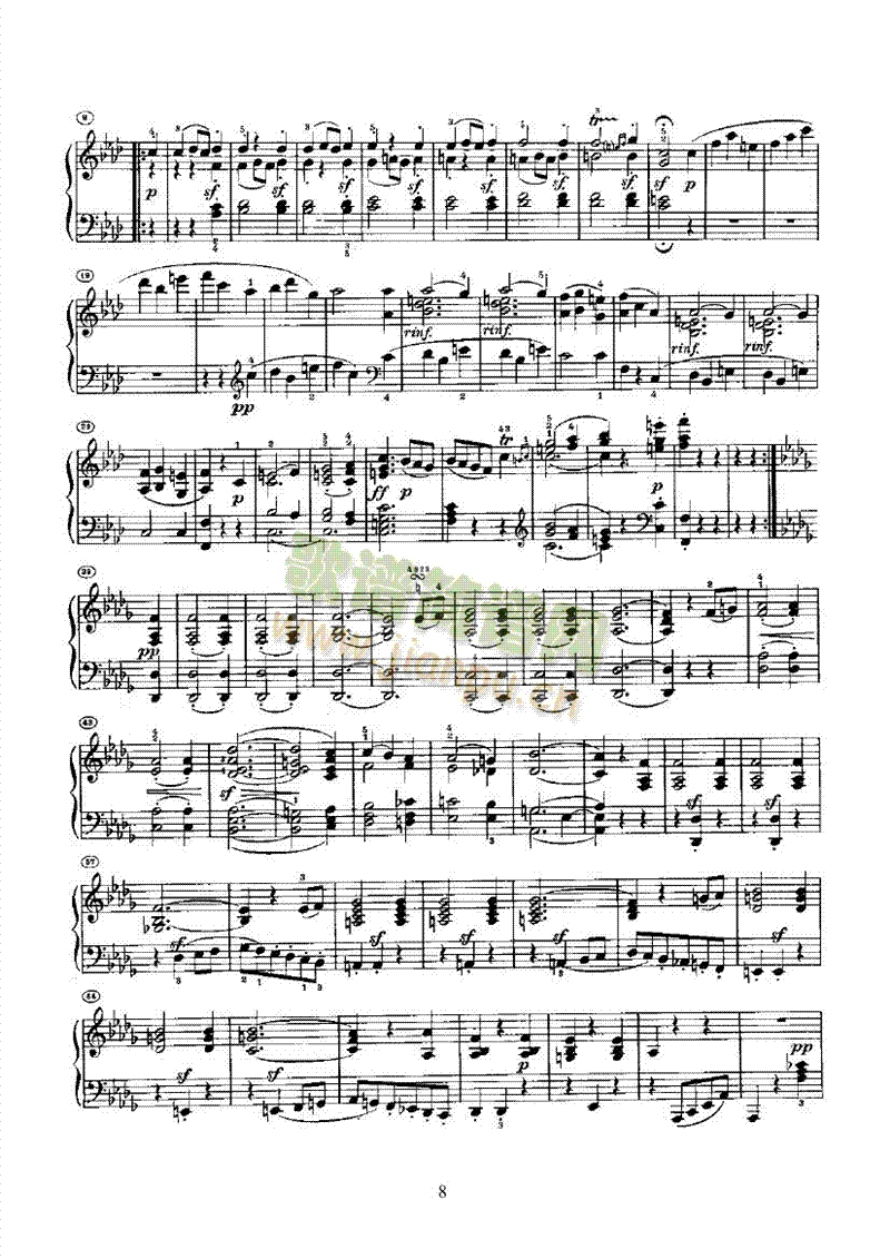 奏鸣曲(Opus10 Nr.2) 键盘类 钢琴8
